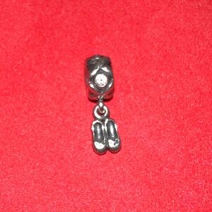 Pandora sterling silver ballerina slippers charm